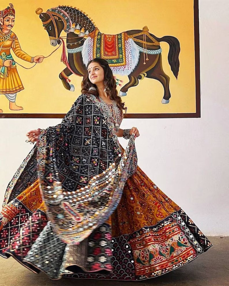 Ras Garba Special Multi Colour Digital Printed Lehenga Choli