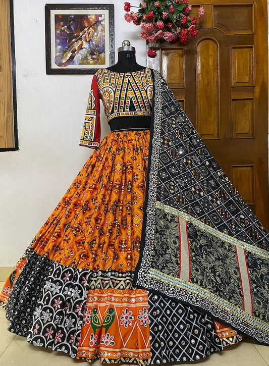 Ras Garba Special Multi Colour Digital Printed Lehenga Choli