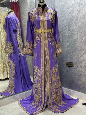 Authentic Blue Moroccan Caftan Dress