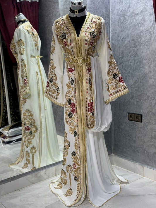 Elegant Moroccan Caftan Wedding Dress
