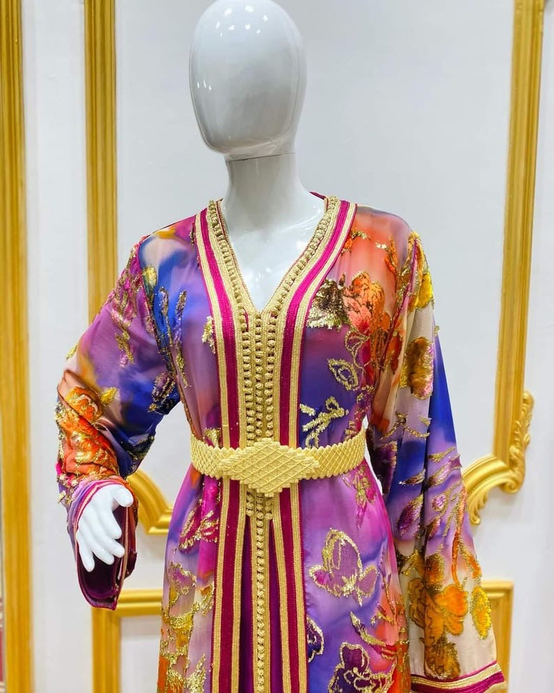 Luxury Moroccan Silk Takchita Dress