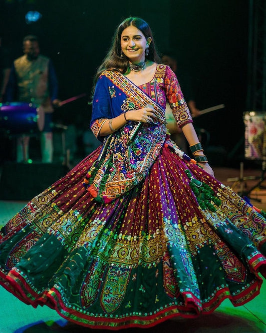 Navratri Traditional Kinjal Special Semi Stitched Lehenga Choli