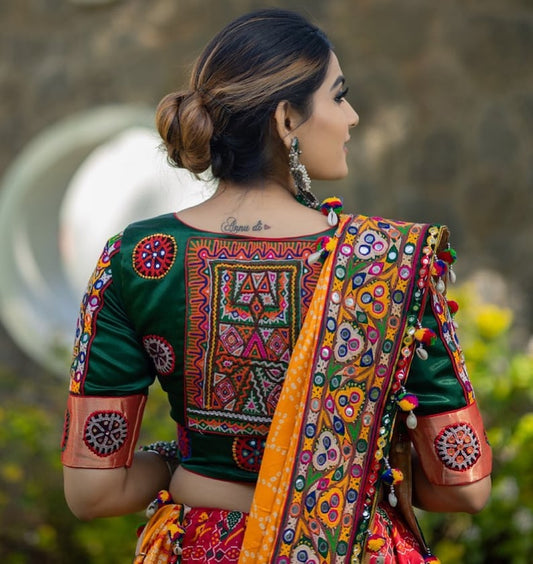 Latest Silk Multi Color Printed Lehenga Choli Design For Festival