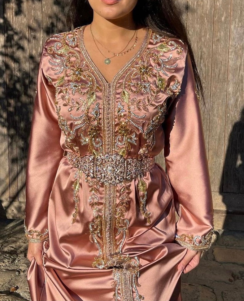 Moroccan Hand Beaded & Embroidered Caftan