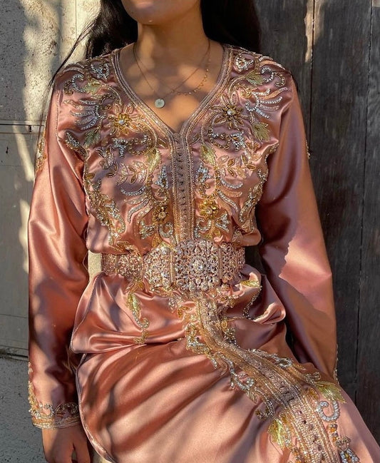 Moroccan Hand Beaded & Embroidered Caftan