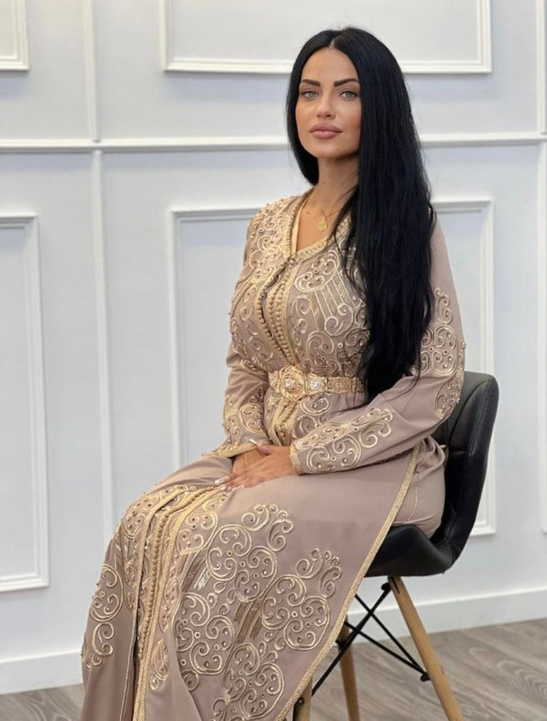 Moroccan Gorgeous Embroidered Caftan