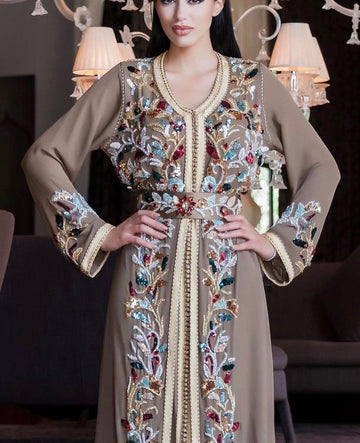 Moroccan Hand Beaded Traditional Luxurious Caftan