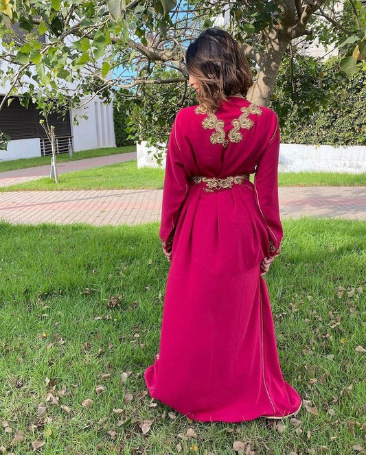 Embroidered Hand Made Beaded Caftan Dubai Wedding Gown