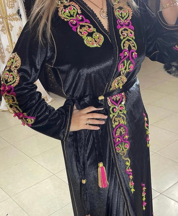 Moroccan Luxury Hand Beaded Caftan