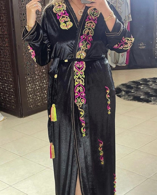 Moroccan Luxury Hand Beaded Caftan