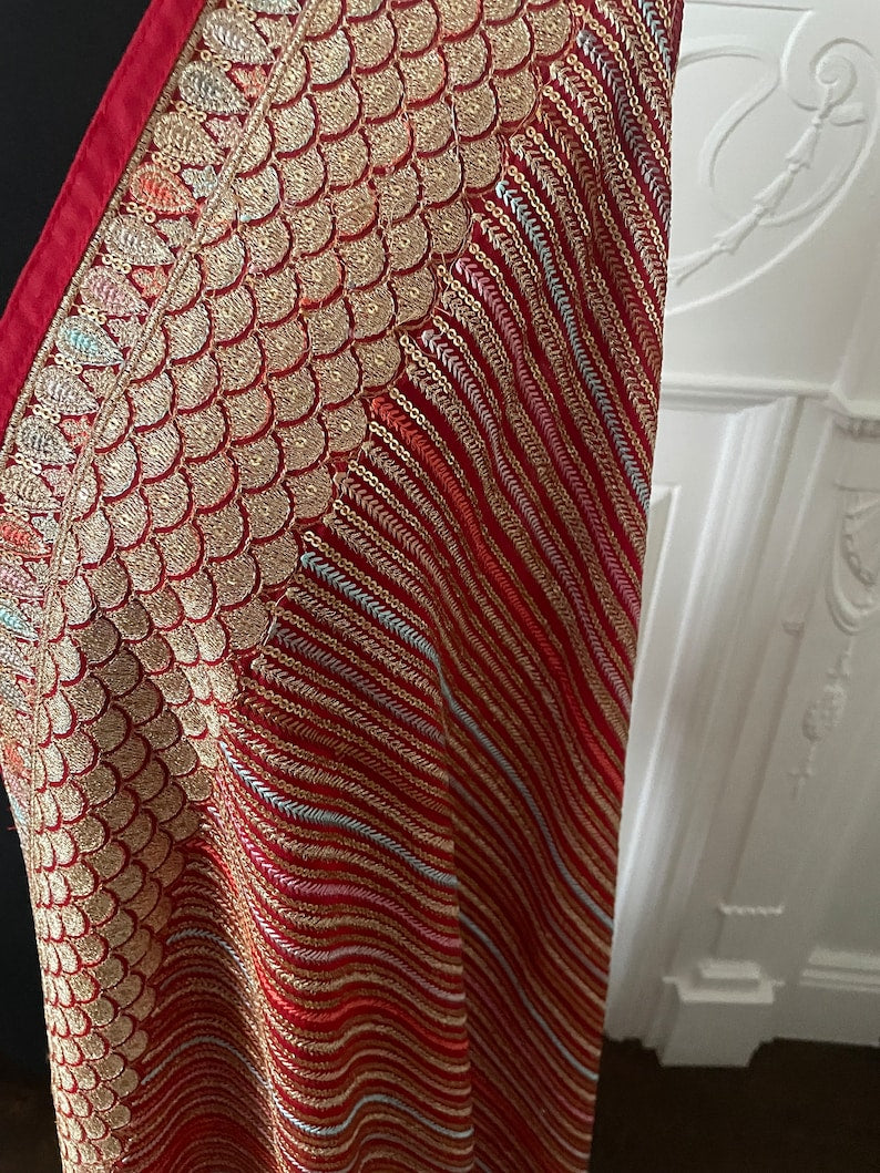 Georgette Duppatta Sequins Embroidered Border Scarf Chunni