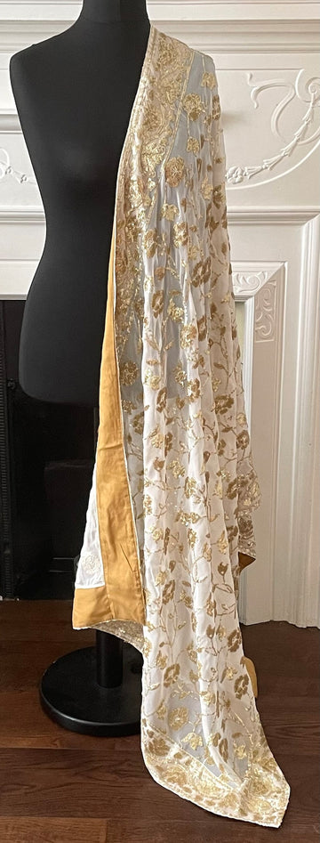 Gold Embroidered Dupatta