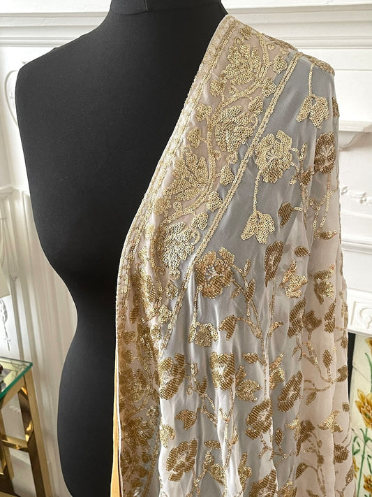 Gold Embroidered Dupatta