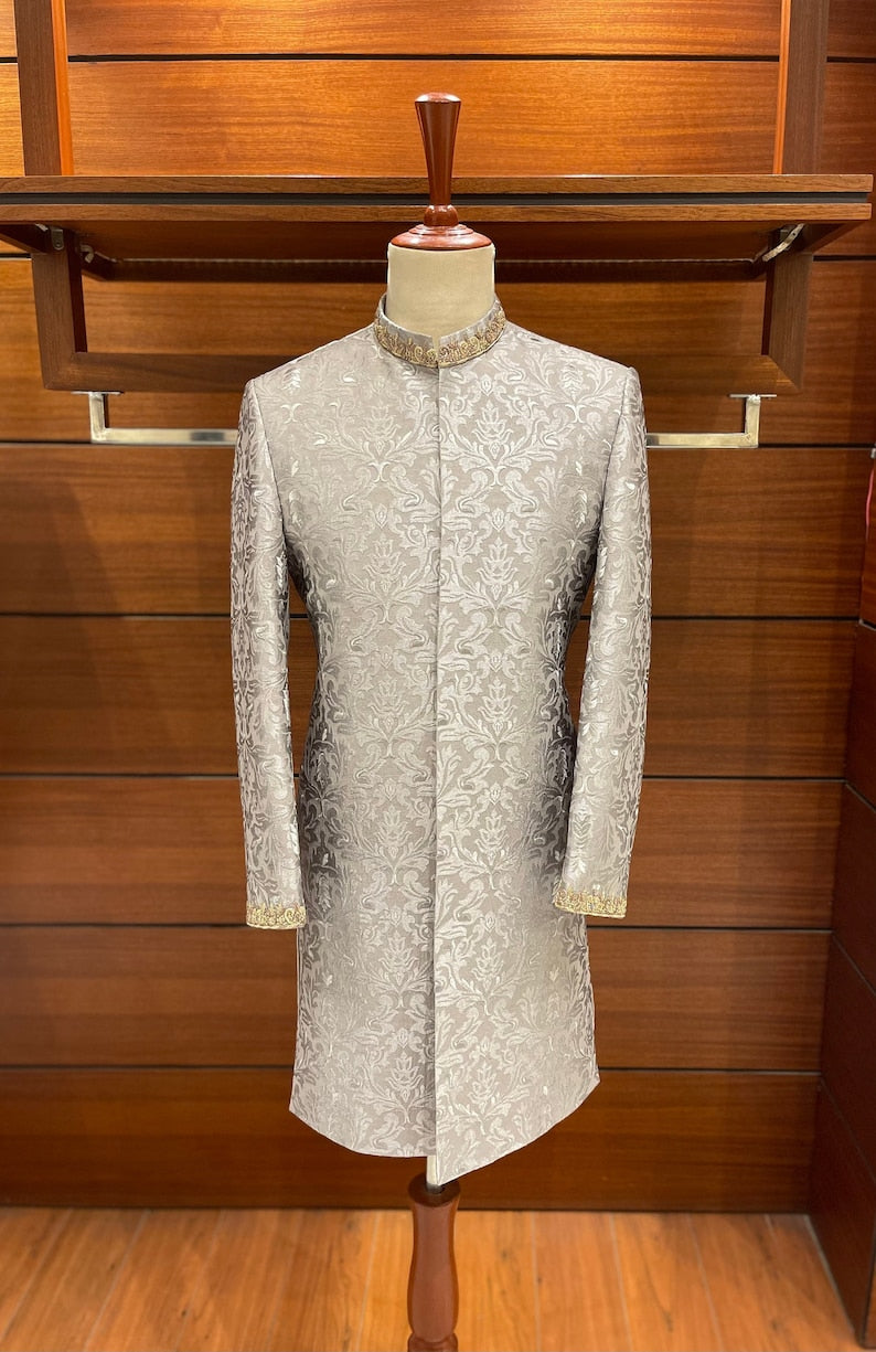 Beige Light Sherwani for men
