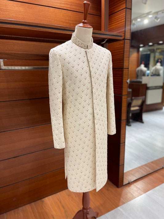 Opulent Off White Sherwani for men