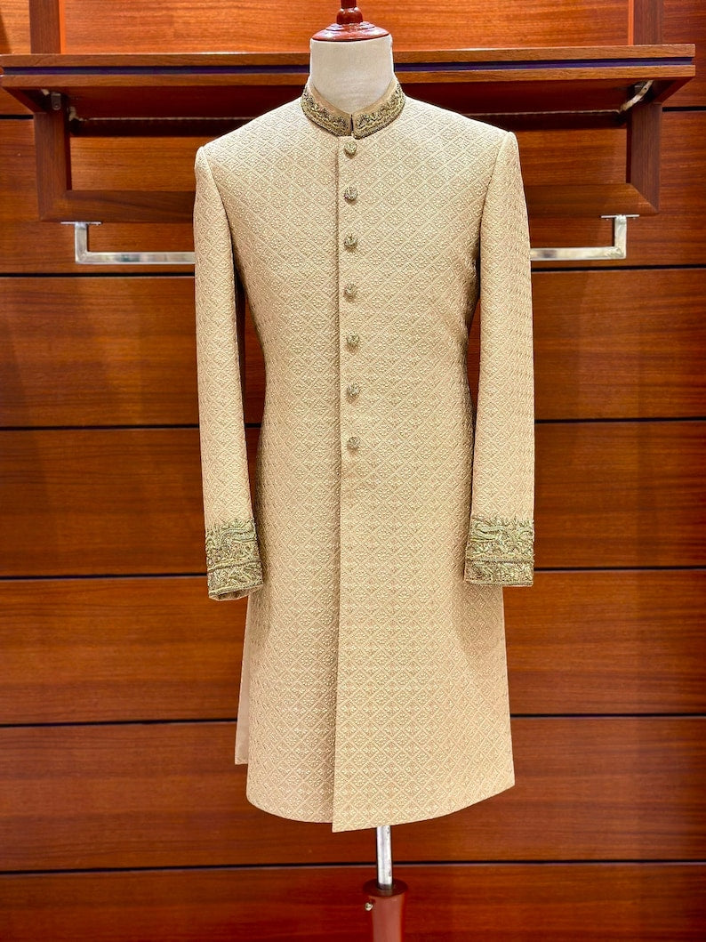 Exquisite Golden Sherwani for Men
