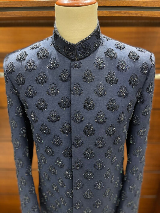 Supreme Navy Blue Sherwani for Men