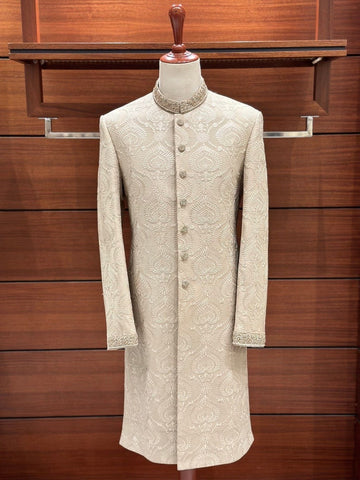 Beige Light Sherwani for Men