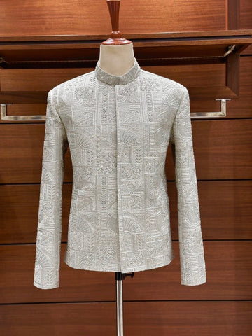 Space Grey Prince Coat for Men