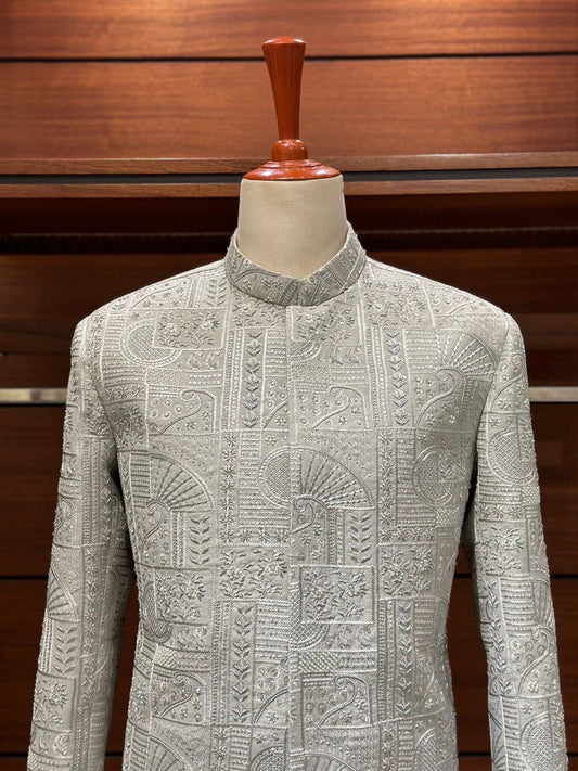 Space Grey Prince Coat for Men