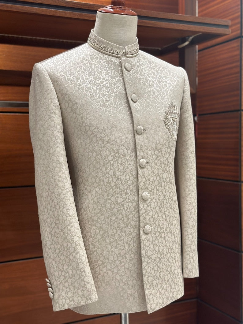 Royal Tea Pink Prince Coat for Men