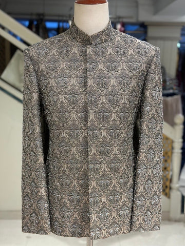 Ash Olive Designer Prince Coat for men