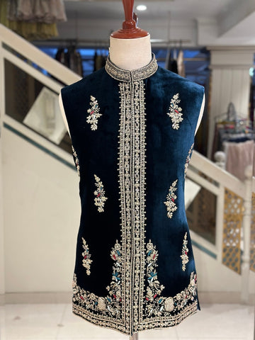 Dark Teal Blue Jacket for men