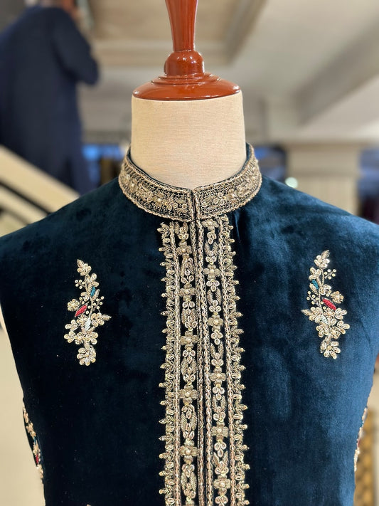 Dark Teal Blue Jacket for men