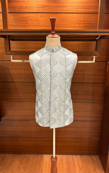 Ice Blue Waistcoat for Men
