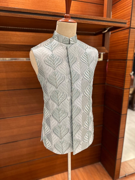 Ice Blue Waistcoat for Men