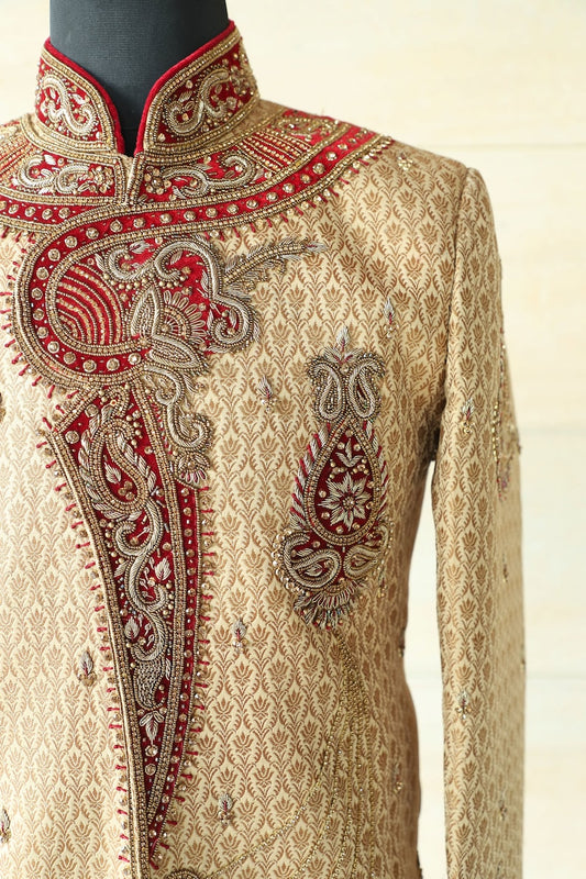 Embroidery Work Ethnic Suit Sherwani