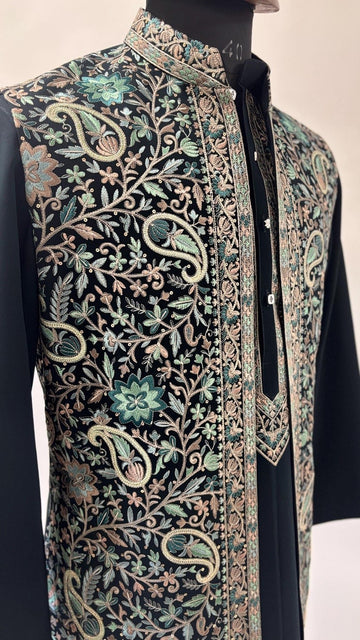 Customized Men's Two Pieces Outfit Dashiki African Suit Shirt Over Long Embroidered