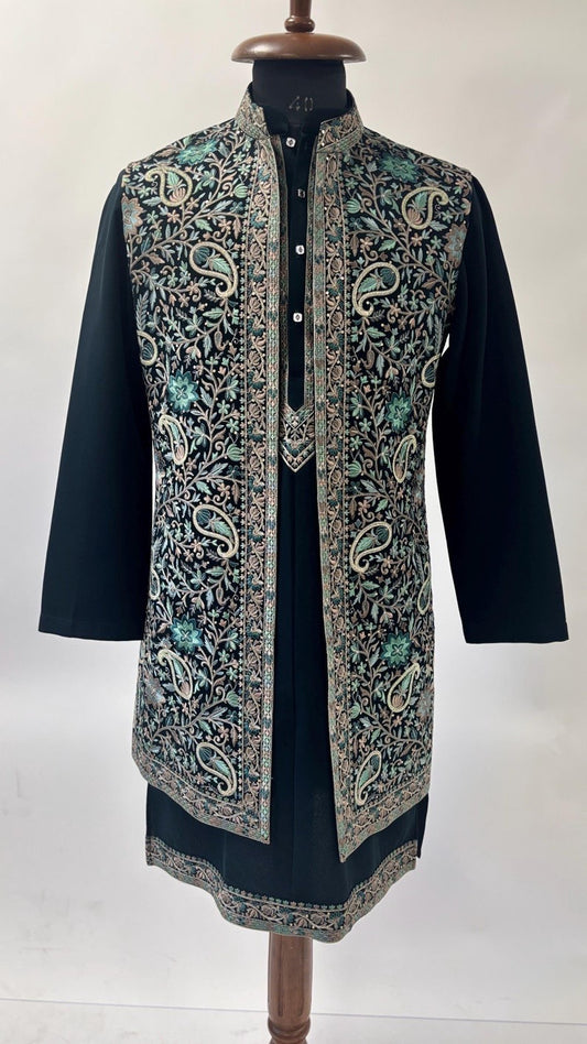 Customized Men's Two Pieces Outfit Dashiki African Suit Shirt Over Long Embroidered