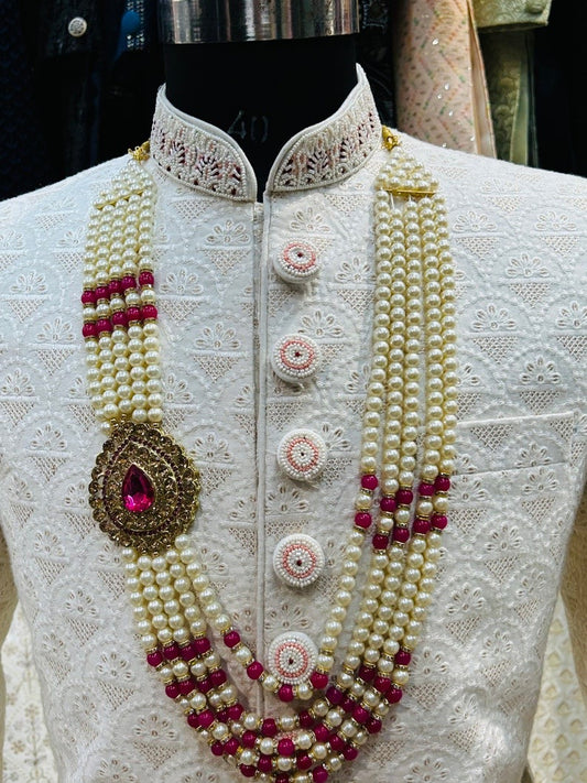 Cream Colored Silk Wedding Sherwani