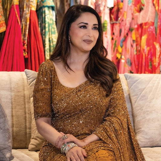 Madhuri Dixit Style Saree