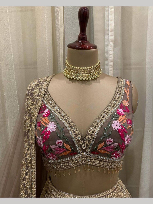 Wedding Wear Yellow Faux Georgette Lehenga Choli With Embroidery Sequence Work And Faux Georgette Dupatta For Women, Bridesmaid Lehenga