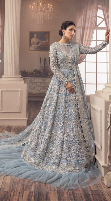 Floral Print Georgette Stitched Anarkali Gown