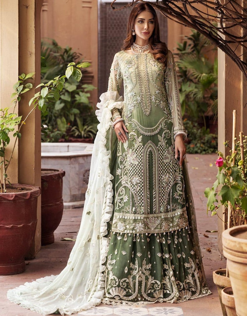 Heavy Faux Georgette Suit with Embroidery Work