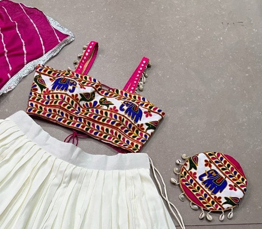 Premium Lehenga Choli with Chuni for Kid Girls | Rajasthani Lehenga Choli