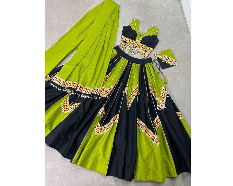Premium Lehenga Choli with Chuni for Kid Girls | Rajasthani Lehenga Choli
