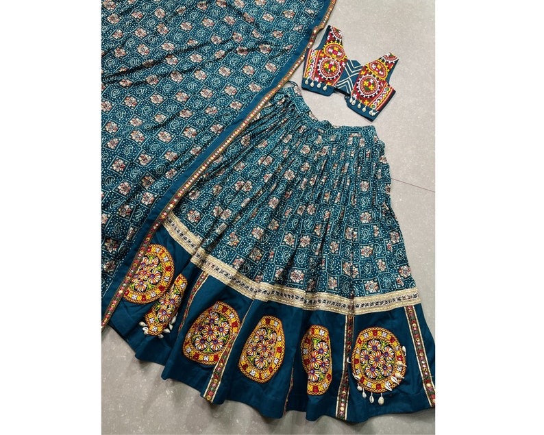 Anarkali Kurta with Contrast Stripes