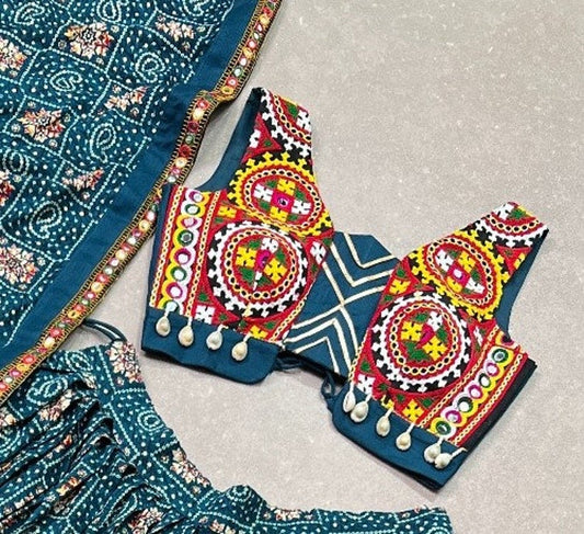 Anarkali Kurta with Contrast Stripes