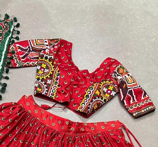 Chaniya Choli Navratri special | Kutchi Work Traditional Chiffon Chaniya Choli | Lehenga Choli for Women's and Girls