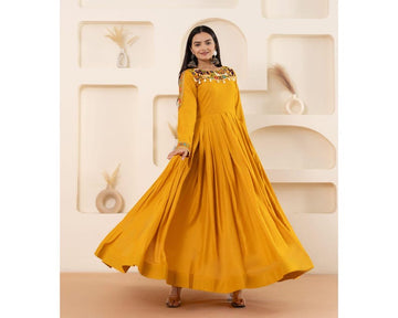 Heavy Pure Soft Fox Georgette Laheriya Print Gown