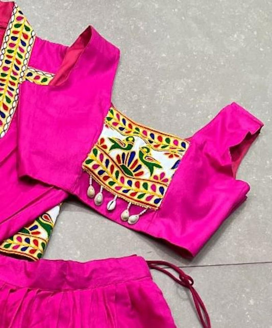 Beautifull Embroidery Zari Work Lehenga For Women With Blouse Piece And Dupatta