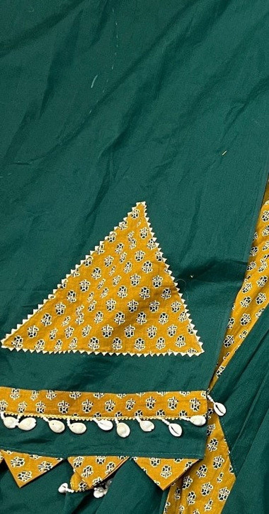 Stunning Black Gamthi Work Cotton Navratri Wear Lehenga Choli