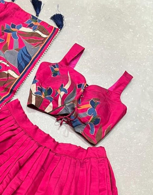 Viscose Chanderi Lehenga Choli