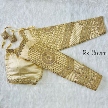 Phontom Silk Heavy Embroidery Bridal Work Blouse