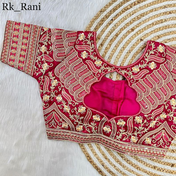 Zari Heavy Milan Silk Sequence Embroidery Work Blouse