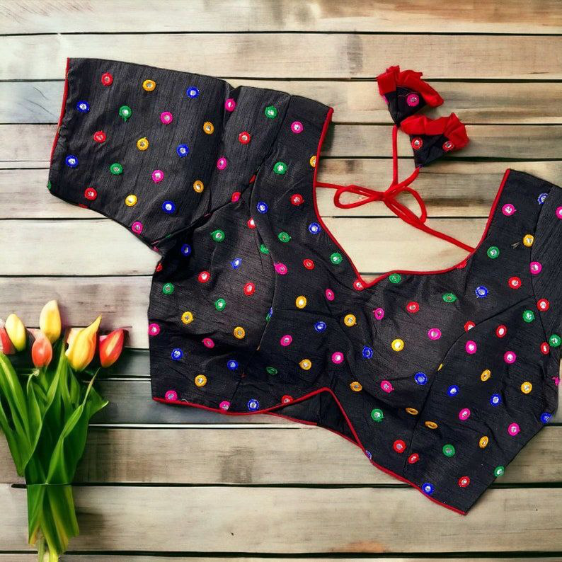 Silk Mix Ladies Designer Blouse